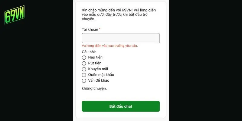 dịch vụ hỗ trợ khách hàng 69vn hoạt động liên tục ngày đêm 